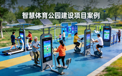 某市智慧体育公园建设项目案例：市民在智能健身设施上锻炼